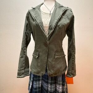 NWT Rothco Distressed Army Green Blazer Jacket Women Size M